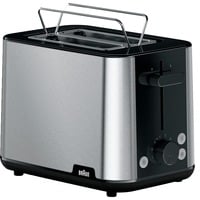 Braun HT101BI-HT1510BK 8 2 part(s) 900 W Noir, Acier inoxydable, Grille-pain Acier inoxydable/Noir, 2 part(s), Noir, Acier inoxydable, Plastique, Acier inoxydable, 900 W, 193 mm, 316 mm
