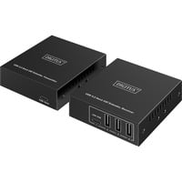 Digitus Set d'extension CAT USB 3.2 Gen1, 5Gbps, 100 mètres, Rallonge USB Noir