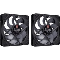 Noctua NF-A12x25 G2 PWM Sx2-PP chromax.black ventilateurs de boîtier Noir, 2 pièces, 120 x 120 x 25 mm