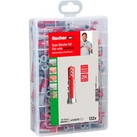 fischer Boîte Meister DUOPOWER, Cheville Gris clair/Rouge
