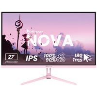 Arozzi Nova 27T2K180 27" Moniteur gaming rose fuchsia, 2x DisplayPort, 2x HDMI, 180 Hz