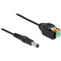 DeLOCK Adaptateur fiche DC 5,5 x 2,1 mm vers bornier Noir