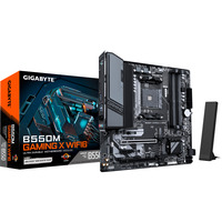 GIGABYTE AORUS B550M GAMING X WIFI6 Carte mère - Processeurs AMD Ryzen 5000, VRM 5+3 phases, jusqu'à 3200 MHz DDR4, 1x M.2 PCIe 4.0 + 1x M.2 PCIe 3.0, Wi-Fi 6, LAN 1 GbE, USB 3.2 Gen 1 carte mère socket AM4 Noir/gris, VRM 5+3 phases, jusqu'à 3200 MHz DDR4, 1x M.2 PCIe 4.0 + 1x M.2 PCIe 3.0, Wi-Fi 6, LAN 1 GbE, USB 3.2 Gen 1, AMD, Emplacement AM4, AMD Ryzen 3000 Series, AMD Ryzen 4000 Series, AMD Ryzen 5000 Series, Emplacement AM4, DDR4-SDRAM, 128 Go