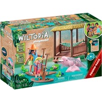 PLAYMOBIL Wiltopia - Paddles et dauphins roses, Jouets de construction 71143