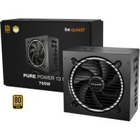 be quiet! Pure Power 13 M alimentation modulaire 750 watt Noir, 1x 12V-2x6, 4x PCIe, semi-passive, 80 Plus Gold, 750 W, 100 - 240 V, 820 W, 50/60 Hz, 10 A, 5 A