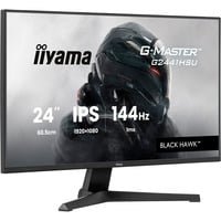 iiyama G2441HSU-B1 écran plat de PC 60,5 cm (23.8") 1920 x 1080 pixels Full HD LED Noir Moniteur gaming Noir, 1x DisplayPort, 1x HDMI, 2x USB-A, 144 Hz, 60,5 cm (23.8"), 1920 x 1080 pixels, Full HD, LED, 1 ms, Noir