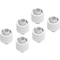 Alphacool Embout vissable Eiszapfen 16/10mm G1/4 - White Sixpack, Connecteur Blanc
