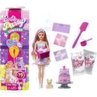  Barbie Party Unboxed Série Anniversaire Animal de Compagnie - robe violette, Poupée 