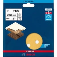 Bosch 2 608 900 807 fourniture de ponçage et de meulage rotatif Bois pâte sablée, Feuille abrasive pâte sablée, Bois, Bosch, Marron, Rond, 12,5 cm