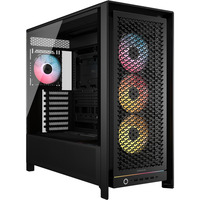 Corsair boîtier midi tower Noir | 4x USB-A | 1x USB-C | RGB | Verre Trempé