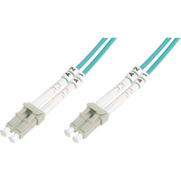 Digitus Câble de raccordement LWL, duplex, connecteur LC > LC, multimode OM3 Turquoise