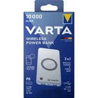Varta 57913 Lithium Polymère (LiPo) 10000 mAh Recharge sans fil Blanc, Batterie portable Blanc, 10000 mAh, Lithium Polymère (LiPo), Quick Charge 3.0, Recharge sans fil, 3,7 V, 18 W