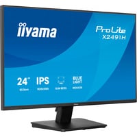 iiyama ProLite X2491H-B1 23.8" Moniteur Noir (Mat), 1x DisplayPort, 1x HDMI, 120 Hz, 60,5 cm (23.8"), 1920 x 1080 pixels, Full HD, LCD, Noir