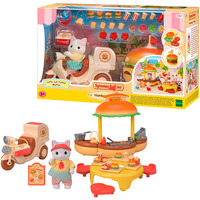 EPOCH Sylvanian Families - Stand mobile de hamburgers avec figurine, Jouets de construction 