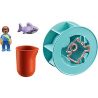 PLAYMOBIL 1.2.3 - Roue aquatique avec bébé requin, Jouets de construction 70636