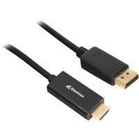 Sharkoon DisplayPort 1.3, Adaptateur Noir, 2 mètres, 4K