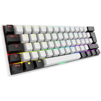Sharkoon SKILLER SGK50 S4 Gen2 RGB clavier gaming mécanique Blanc, Layout DE (QWERTZ), Gateron Yellow, 60%