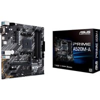ASUS PRIME A520M-A II/CSM carte mère socket AM4 Noir/gris, Gb-LAN, Sound, µATX