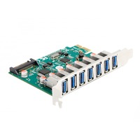DeLOCK Carte PCI Express x1 vers 7 x USB externe 5 Gops type A, Contrôleur USB