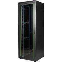 Digitus Armoire réseau de série Unique - 800 x 800 mm (lxp), Armoire informatique Noir, Rack autonome, 47U, 800 kg, Pieds réglables, 143 kg, Noir
