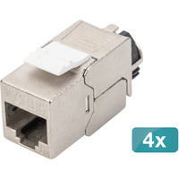 Digitus Module Keystone Cat.6a, blindé, Module de Keystone Argent