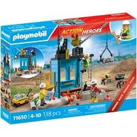 PLAYMOBIL Action Heroes Chantier, Jouets de construction 