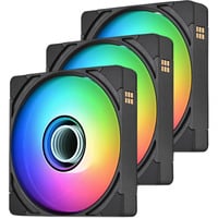 Thermaltake CT120 EX INFINITY ventilateurs de boîtier RGB  Noir, 3 pièces, 124 x 120 x 28 mm, PWM