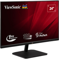 ViewSonic VA2432-MHD-3 23.8" Moniteur Noir (Mat), 1x DisplayPort, 1x HDMI, 1x VGA, 61 cm (24"), 1920 x 1080 pixels, Full HD, LED, 1 ms, Noir