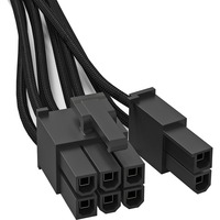 be quiet! CP-6610 0,6 m, Câble Noir, 0,6 m, PCI-E (6+2 pin), PCI-E(6+2 pin), Mâle, Mâle, Droit