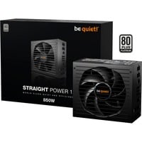 be quiet! Straight Power 12 Platinum alimentation modulaire 850 watt Noir, 1x 12V-2x6, 4x PCIe, 80 Plus Platinium, 850 W, 100 - 240 V, 920 W, 50/60 Hz, 10/5 A, 150 W