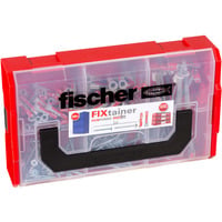 fischer FixTainer - DuoPower/DuoTec + vis, Cheville Gris clair/Rouge