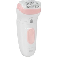 Braun Silk-épil 7 7-000 Rose, Blanc, Appareil à épiler Blanc/Rose, Rose, Blanc, Aisselles, 0,5 mm, Batterie, Allemagne