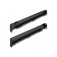 DeLOCK 66885 accessoire de racks Équerre de fixation, Rails Noir, Équerre de fixation, Noir, Métal, 48,3 cm (19"), 368 mm, 60 mm