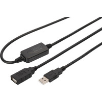Digitus Câble d'extension USB 2.0 actif, 10 mètres Noir