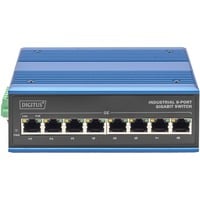 Digitus DN-651121 commutateur réseau Gigabit Ethernet (10/100/1000) Connexion Ethernet, supportant l'alimentation via ce port (PoE) Noir, Bleu, Switch Gigabit Ethernet (10/100/1000), Connexion Ethernet, supportant l'alimentation via ce port (PoE), Montage mural