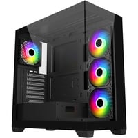 FSP M340 boîtier midi tower Noir | 3x USB-A | 1x USB-C | RGB | Window