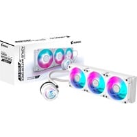 GIGABYTE AORUS WATERFORCE II 360 ICE Refroidisseur liquide pour processeur AIO - 3x ventilateurs ARGB de 120 mm, mécanisme d'emboîtement coulissant, DAISY-CHAIN, compatible avec Intel LGA 1851 et AMD AM5, Watercooling Blanc, mécanisme d'emboîtement coulissant, DAISY-CHAIN, compatible avec Intel LGA 1851 et AMD AM5, Refroidisseur de liquide tout-en-un, 12 cm, Blanc
