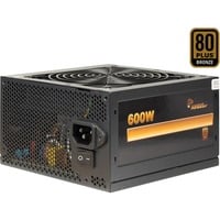 Inter-Tech Argus BPS-600 unité d'alimentation d'énergie 20+4 pin ATX ATX Noir alimentation 600 watt Noir, 4x PCIe, 600 W, 100 - 240 V, 47 - 63 Hz, 8/4 A, 100 W, 520 W