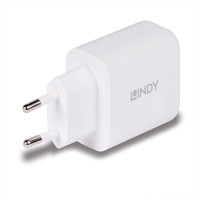 Lindy Chargeur GaN 65W USB Type A & C Blanc, Intérieure, Secteur, 20 V, Blanc