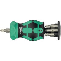 Wera Kraftform Kompakt Stubby Magazin RA 4, Set d'embouts de vissage Noir/Vert