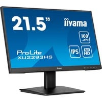 iiyama ProLite XU2293HS-B6 21.5" Moniteur Noir (Mat), 1x DisplayPort, 1x HDMI