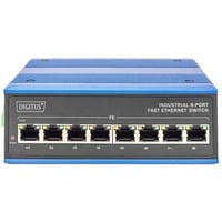 Digitus DN-650106 commutateur réseau Fast Ethernet (10/100) Noir, Bleu, Switch Fast Ethernet (10/100), Full duplex, Montage mural