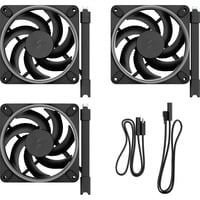 Fractal Design Momentum 12 RGB 3-pack Black, Ventilateur de boîtier Noir, Connecteur PWM à 4 broches, ARGB Gen 2 (16 LED)