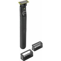 Philips OneBlade Face QP1424/10, Tondeuse à barbe Noir, Rasoir à grille, Charbon de bois, Batterie, 30 min, 8 h, 0,5 W
