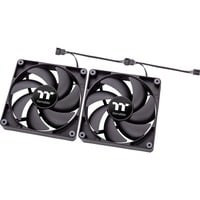 Thermaltake CT120 PC Cooling Fan ventilateurs de boîtier Noir, 2 pièces, 120 x 120 x 25 mm, PWM