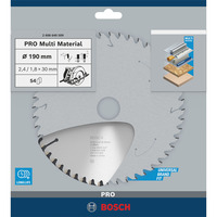 Bosch Lames de scies circulaires Multi Material, Lame de scie Multi, 19 cm, 3 cm, 1,8 mm, 2,4 mm, HLTCG (High-Low Triple Chip Grind)