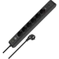 Brennenstuhl Multiprise 6 prises avec 1x USB-C, 1x USB-A Noir/Anthracite