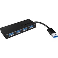 ICY BOX IB-AC6104-B USB 3.2 Gen 1 (3.1 Gen 1) Type-A 5000 Mbit/s Noir, Hub USB Noir, USB 3.2 Gen 1 (3.1 Gen 1) Type-A, USB 3.2 Gen 1 (3.1 Gen 1) Type-A, 5000 Mbit/s, Noir, Aluminium, Chine