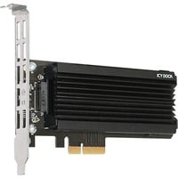 Icy Dock MB987M2P-1B carte et adaptateur d'interfaces Interne M.2, Contrôleur Noir, PCIe, M.2, Noir, Argent, Passif, 32 Gbit/s, 0 - 60 °C