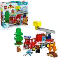 LEGO DUPLO Town Camion de pompiers avec tuyau et pompier, Jouets de construction 